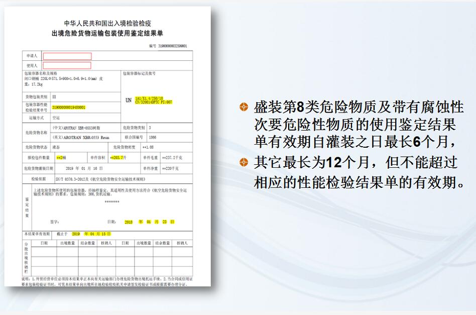 進出口危險化學品